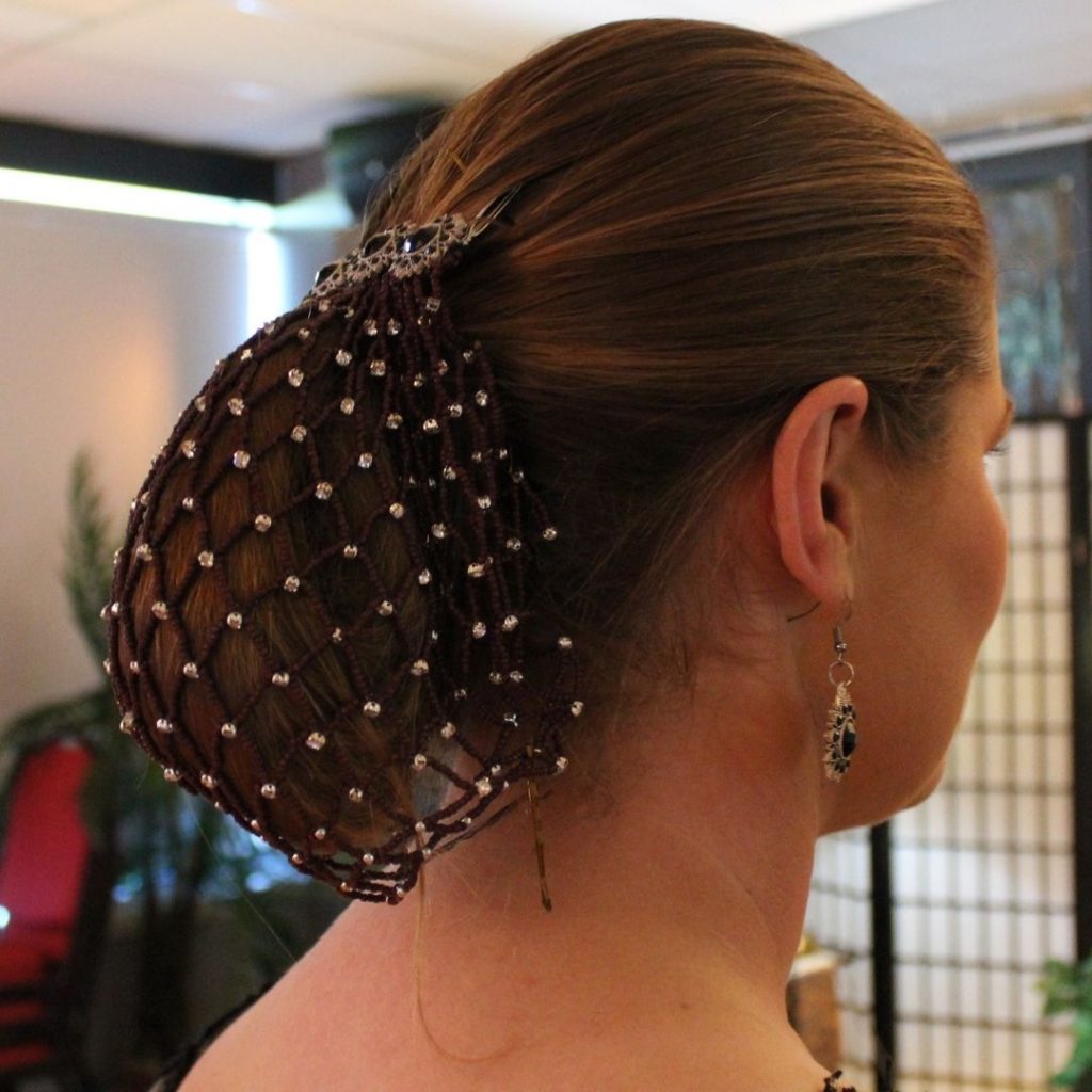 Custom Beaded Snood & Matching Earrings, Costume Piece - Emerge Productions Costume Program